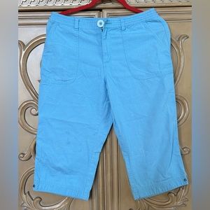 🦋 khakis International Design Capris petite sz 8 good shape look at pictures